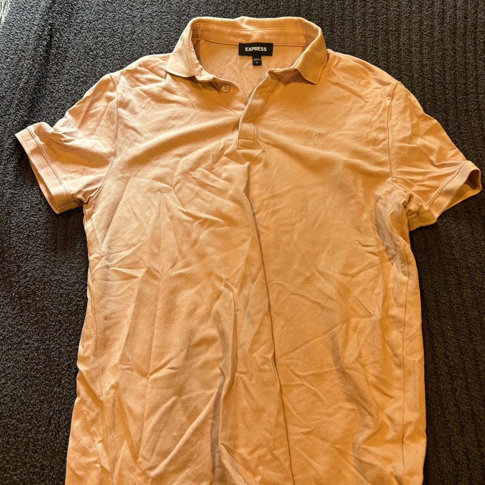 Express Men's Light Brown Polo Shirt